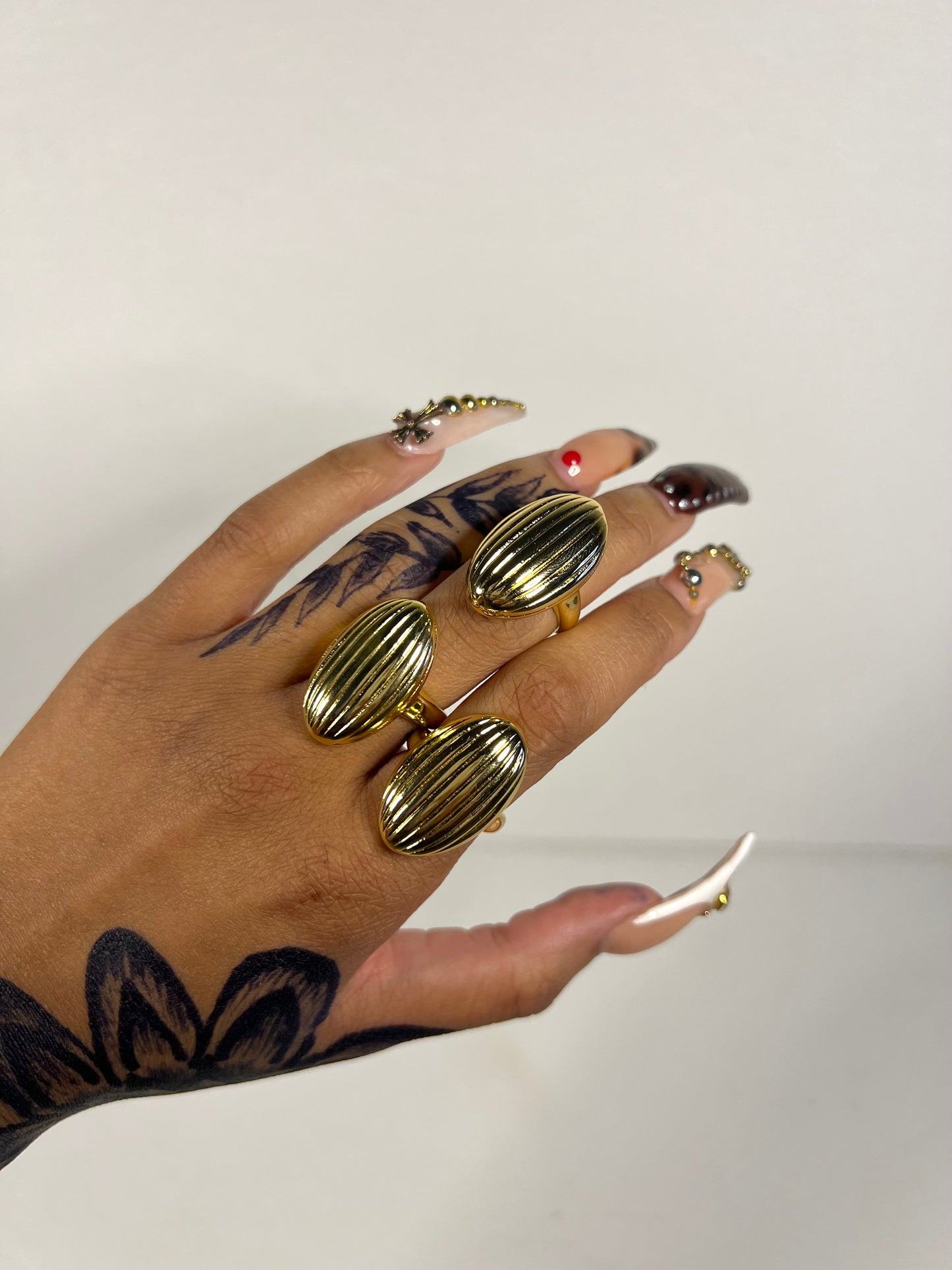 Large Gold Dome Ring