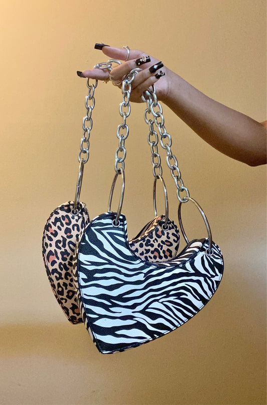 Warped Heart Shoulder Bag