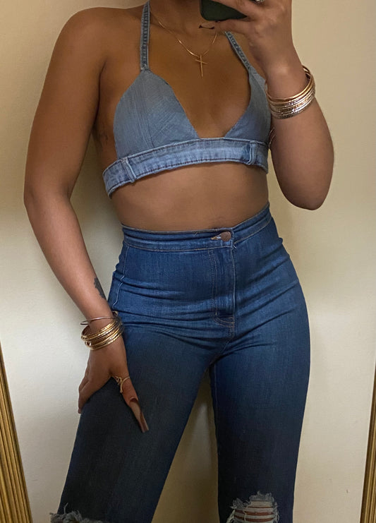 Original Denim Bralette Top